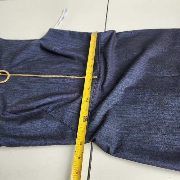 Calvin Klein Womens Blue Denim Chambray Sleeveless Sheath Midi Dress Bodycon 4 - Picture 12 of 16